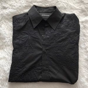 Men’s Black 7 Diamonds Dress Shirt